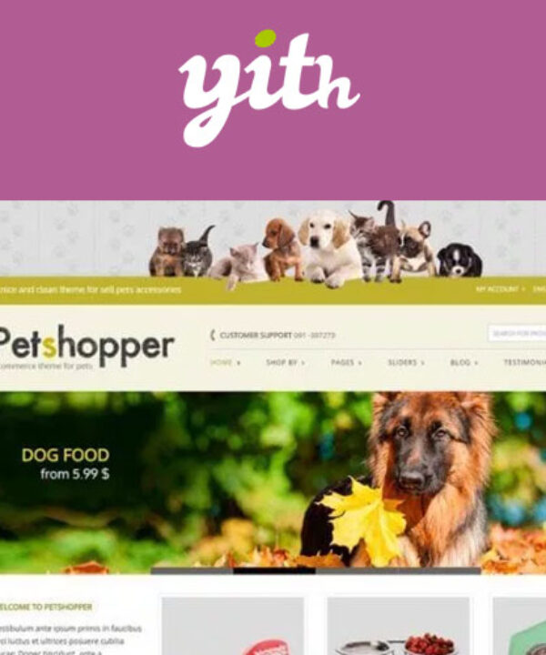 yith petshopper e commerce theme for pets products