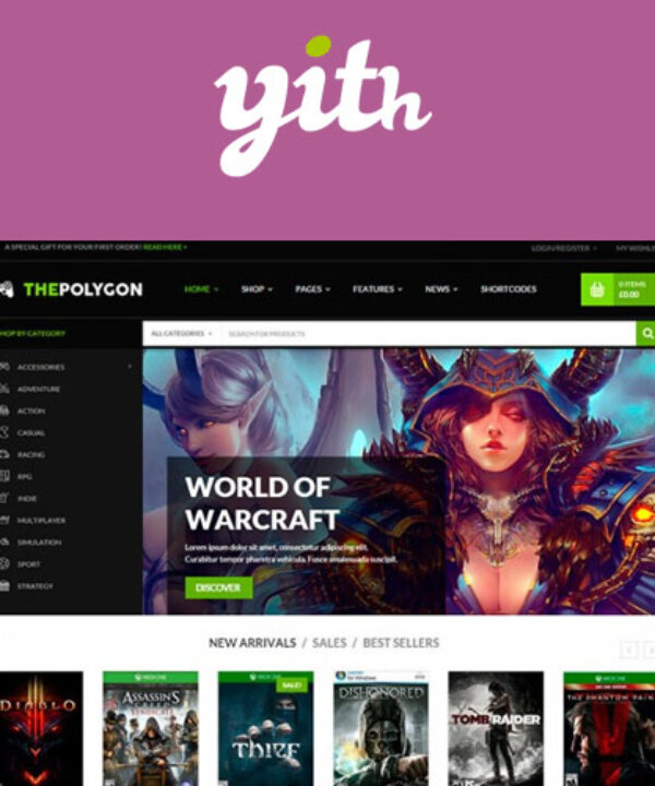 yith the polygon wordpress theme for video games